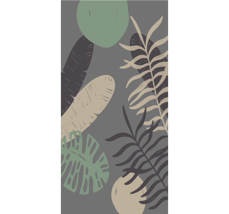 Tropical Greenery Pattern blind flowers - TenStickers