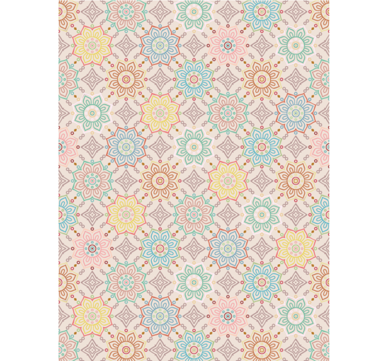 Vibrant Bloom Concept floral blind - TenStickers