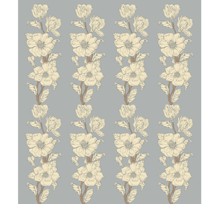 Vertical elegant pattern floral blind - TenStickers