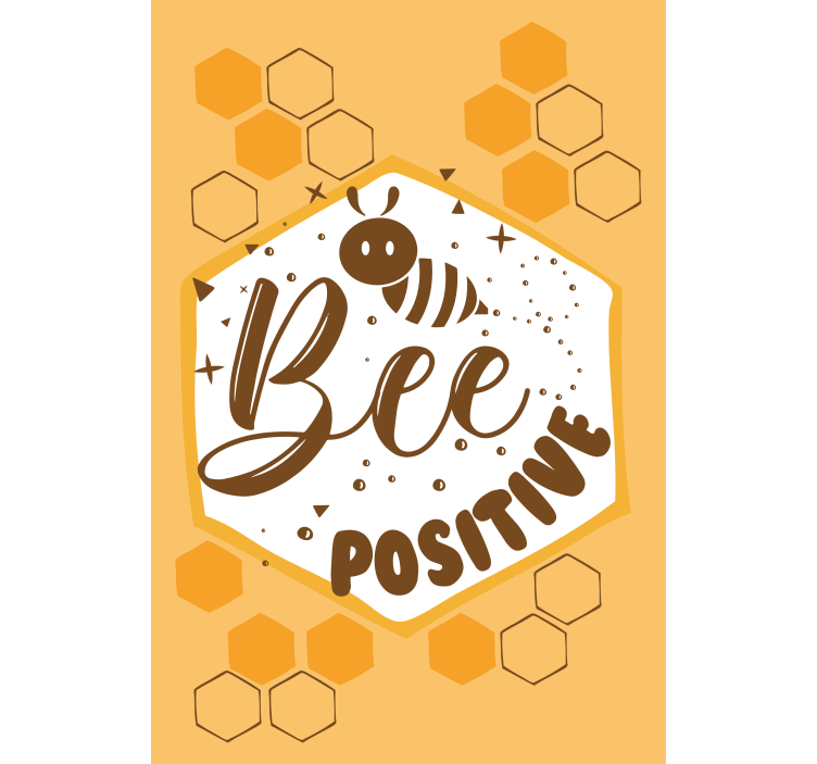 Bee positive message text blind - TenStickers