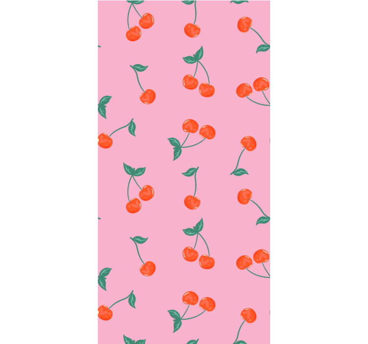Cherry blossom motif blinds in a kitchen - TenStickers