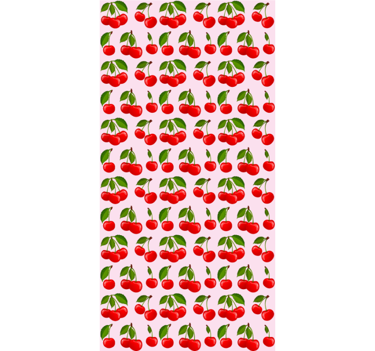 Red Cherry Pattern blinds in a kitchen - TenStickers