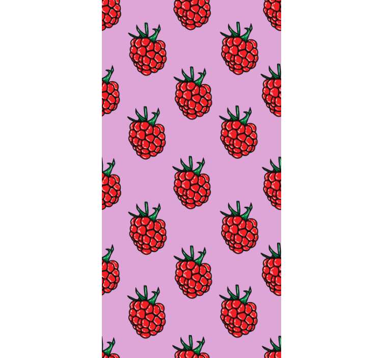 Raspberry Pattern blind fruit - TenStickers