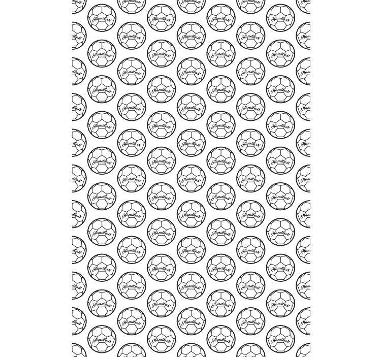 Handball black and white pattern sports blind - TenStickers