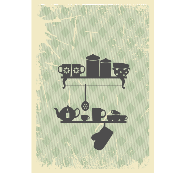 kitchen shelves window blind - TenStickers