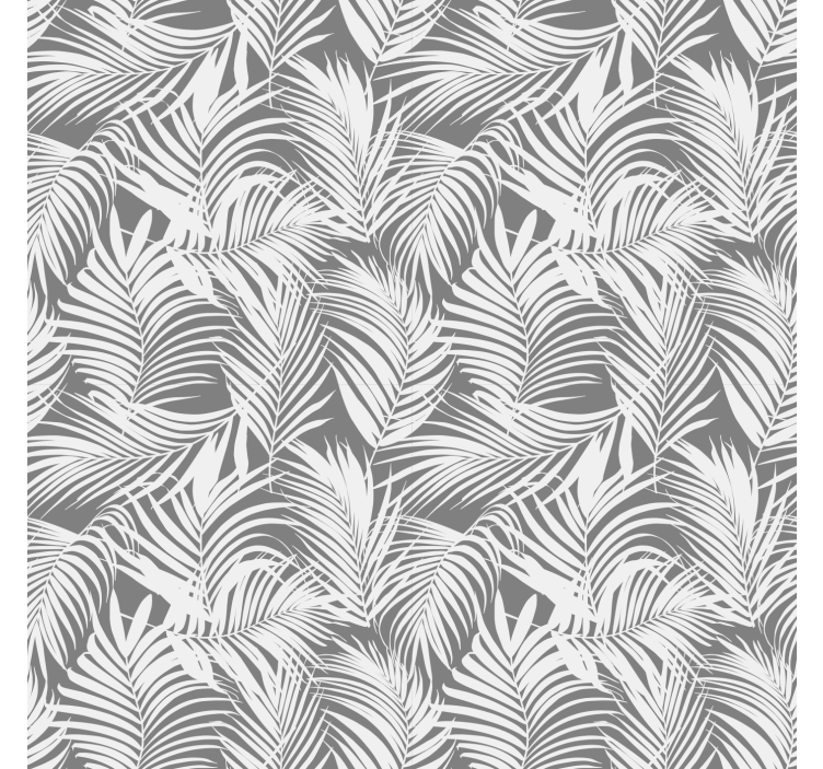 Grayscale palm leaves Living room blind - TenStickers