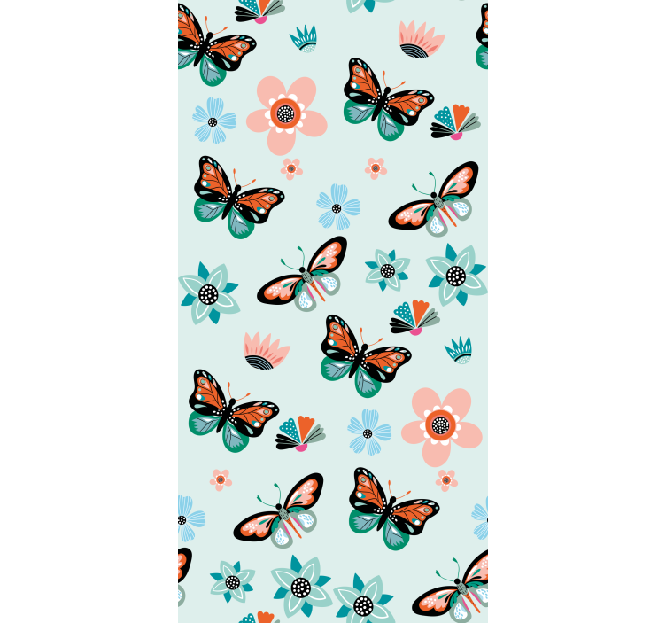 Butterflies and flowers children's blind - TenStickers
