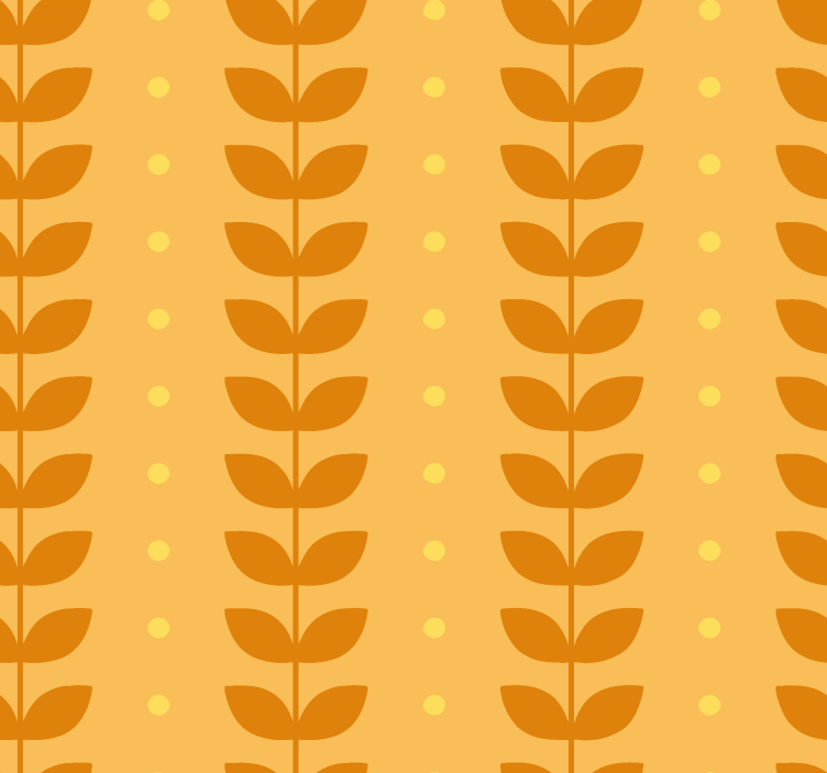 Leaves pattern Orange window blind - TenStickers
