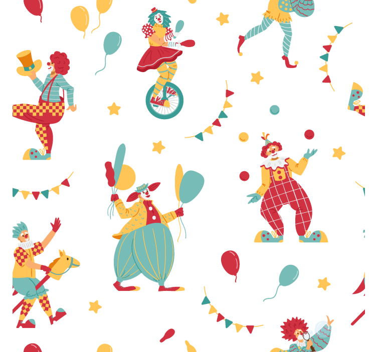 Clowns with balloons fun blind - TenStickers