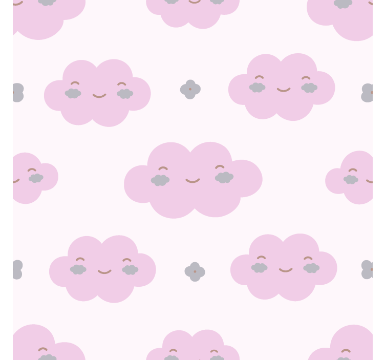 Pink cloud pattern children's roller blind - TenStickers