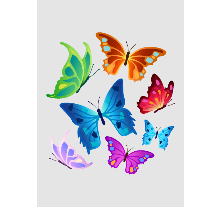 Big colorful wings Butterflies blind - TenStickers