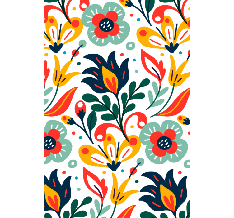 Botanical Motif Print blind flowers - TenStickers