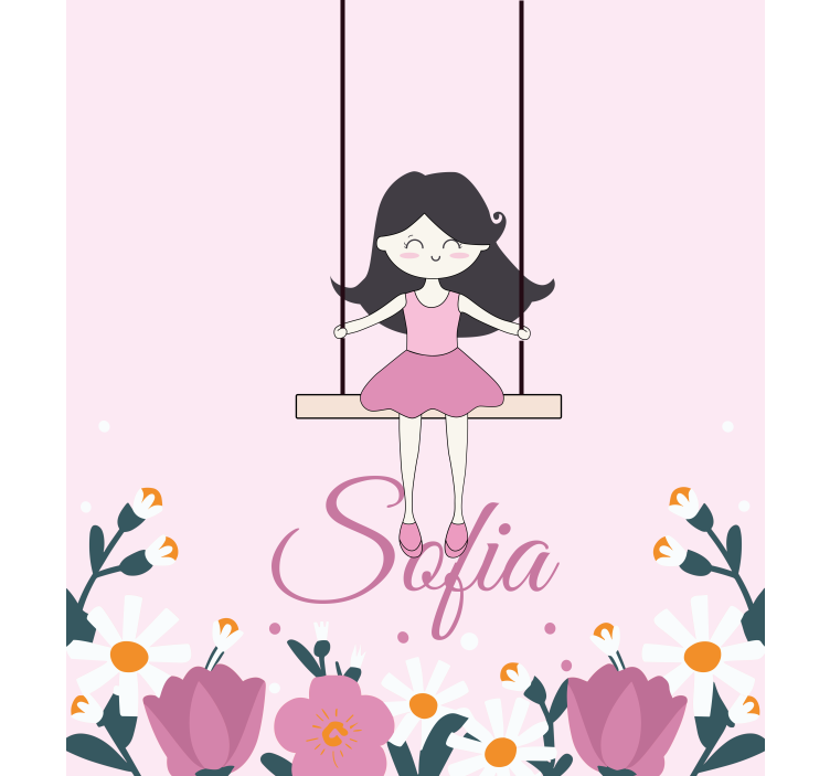 Girl on a swing blind custom made - TenStickers