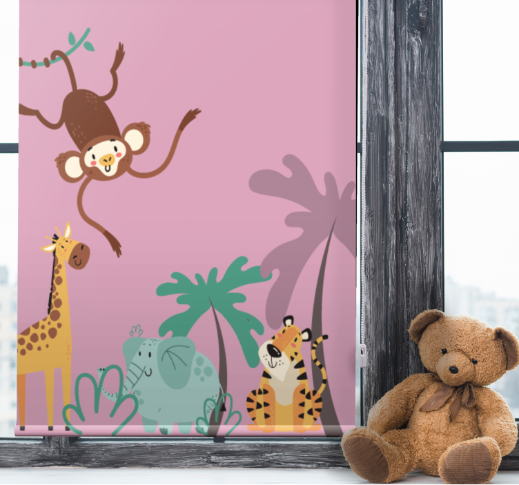 "Boho" kids jungle Various animal blind - TenStickers