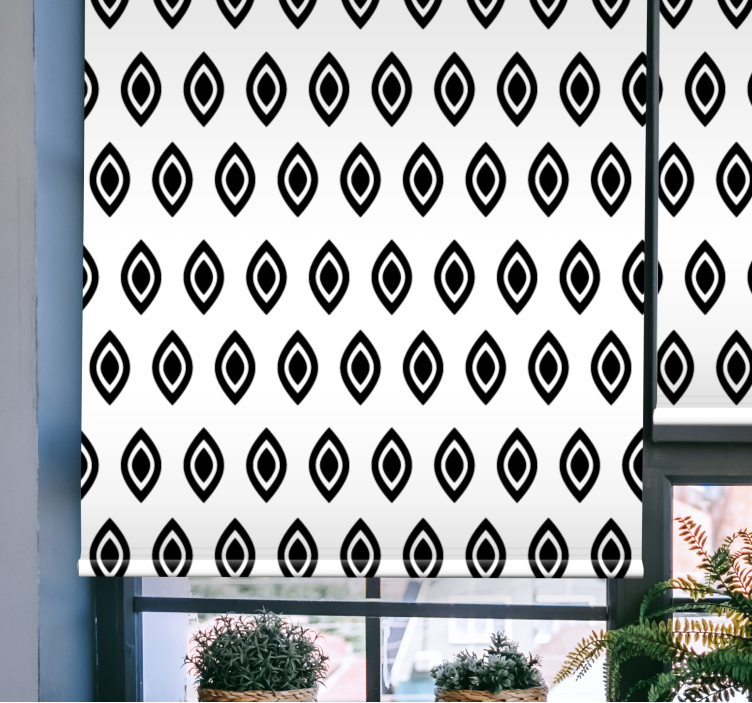 Abstract black shapes modern blind - TenStickers