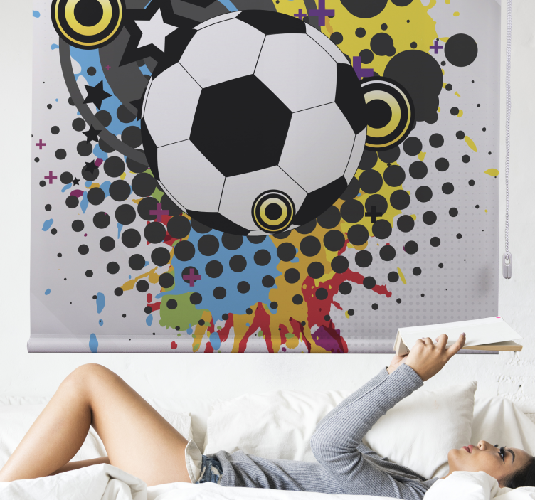 Artistic football sports blind - TenStickers