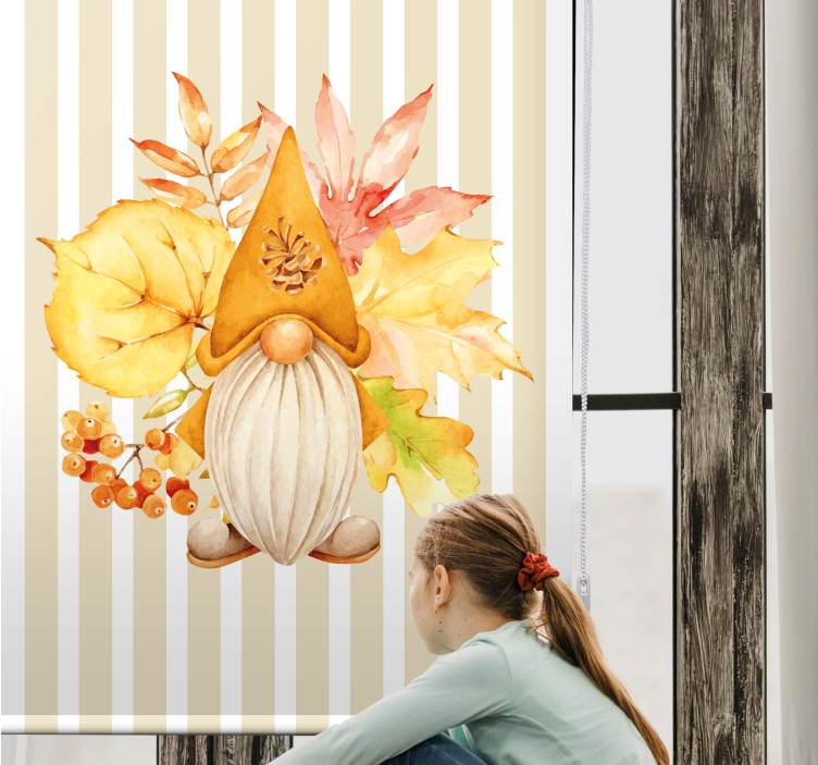 Autumn Gnome Display other blind - TenStickers