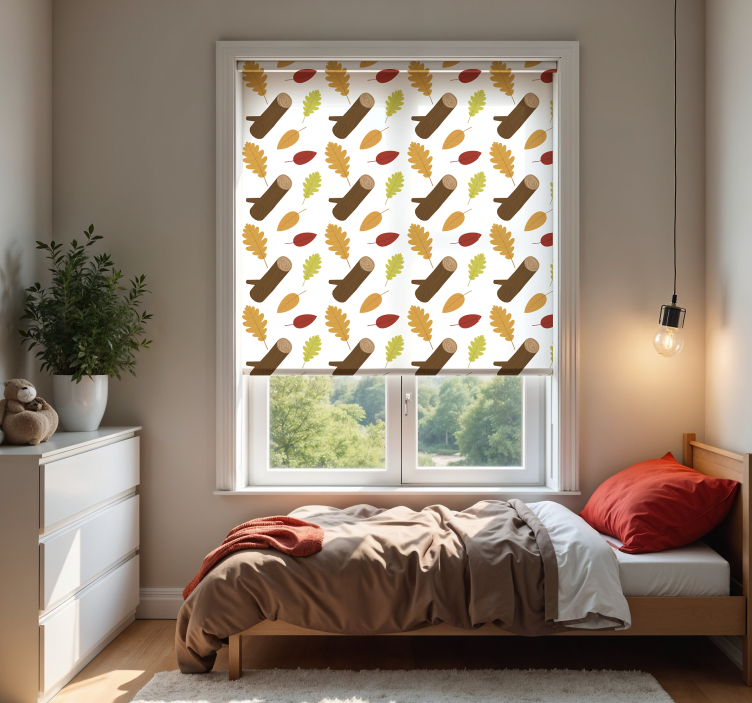 Autumn Leaves Pattern blind flowers - TenStickers