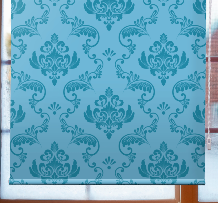 Blue Damask pattern elegant blind - TenStickers