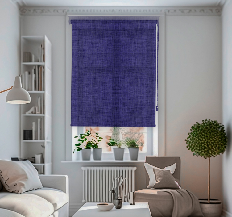 Blue Fabric Design Living Room Blind - TenStickers