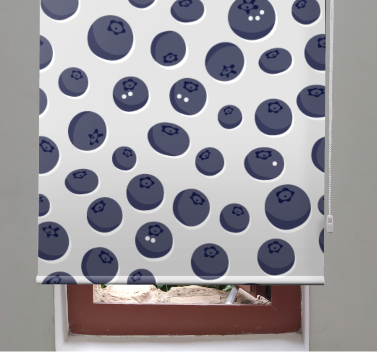 Blueberry Motif blind fruit - TenStickers