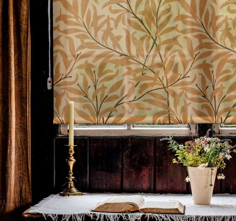 Botanical Leaf Print floral blind - TenStickers