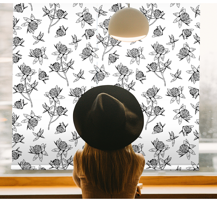 Botanical Motif Creation blind flowers - TenStickers