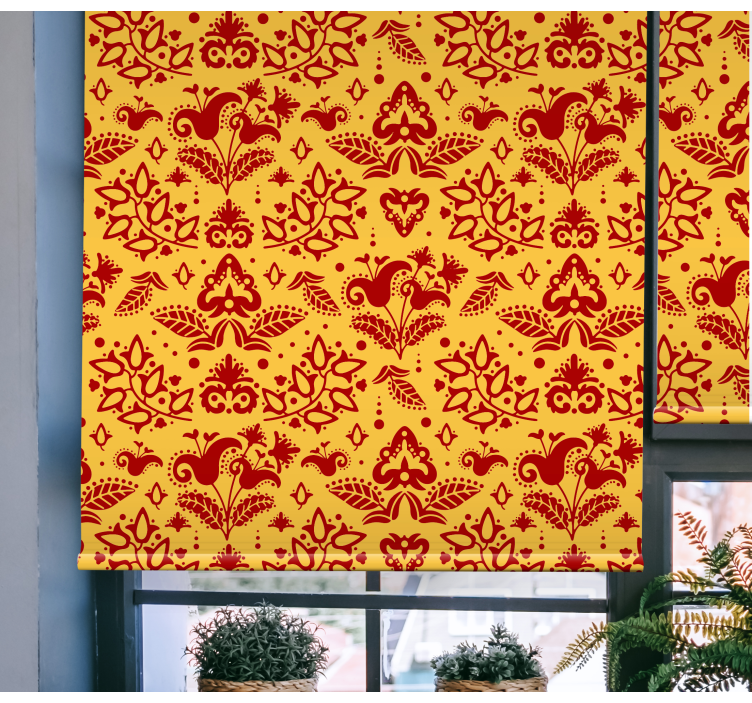 Botanical Motif Style floral blind - TenStickers