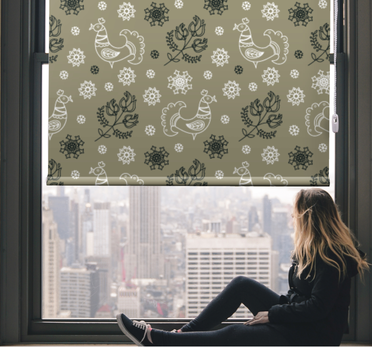 Charming Bird Patterns animal blind - TenStickers