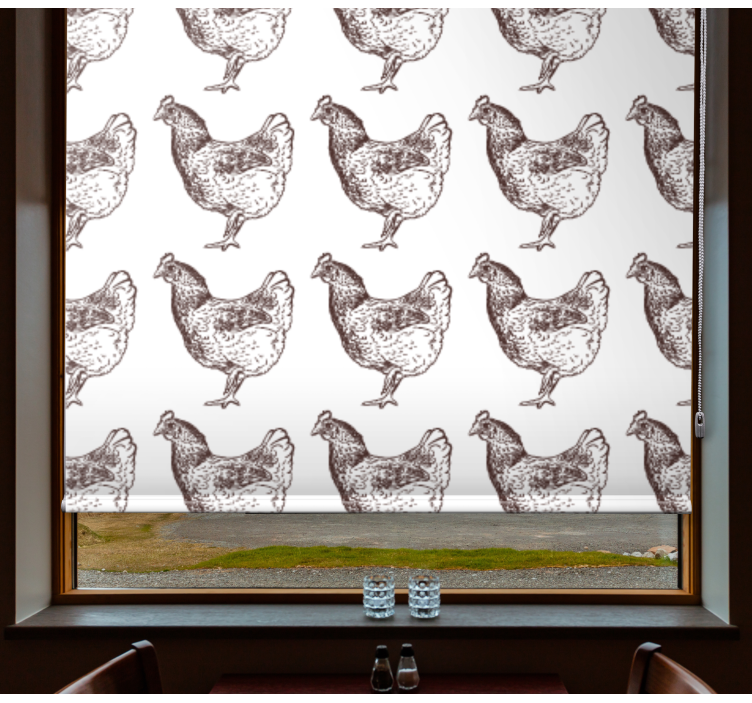 Charming Chicken Pattern animal blind - TenStickers