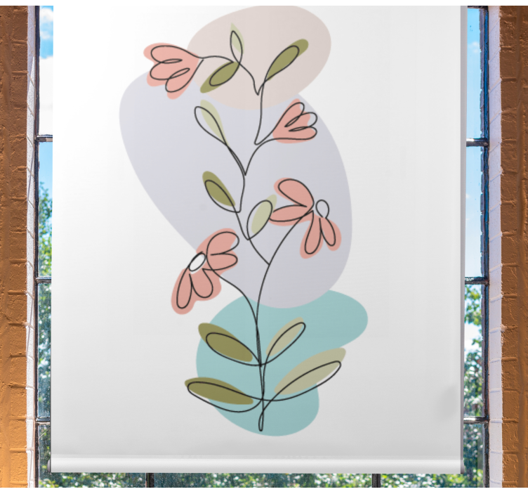 Charming Floral Stems blind flowers - TenStickers