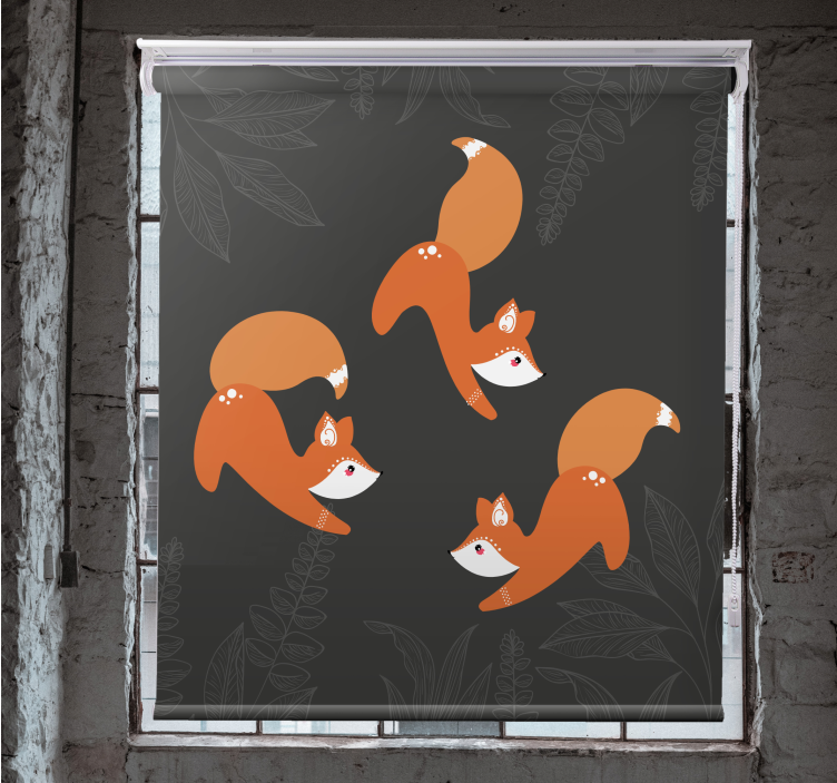 Charming Fox Pattern animal blind - TenStickers