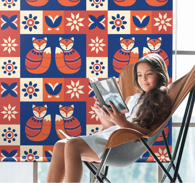 Charming Fox Patterns animal blind - TenStickers
