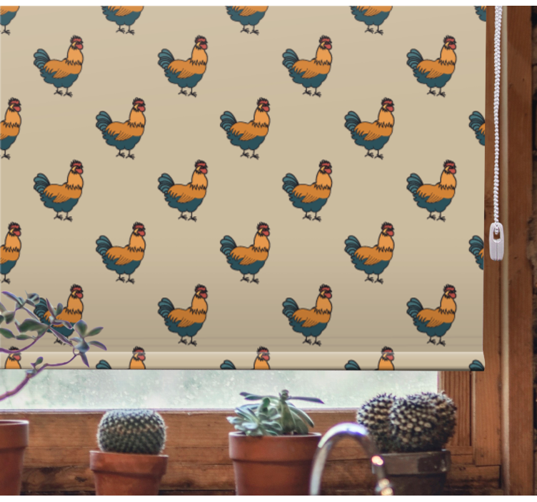 Charming Rooster Pattern more animal blind - TenStickers