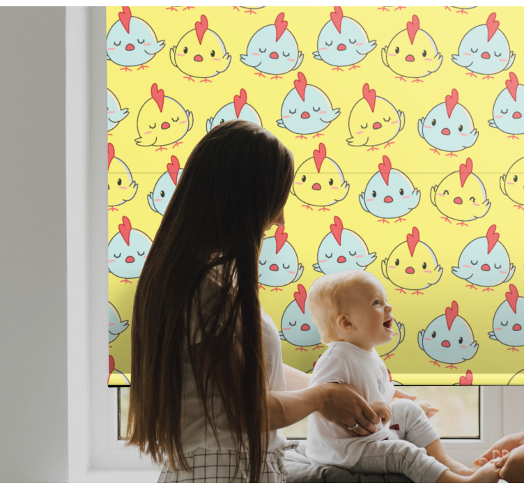 Cheerful Chick Pattern animal blind - TenStickers