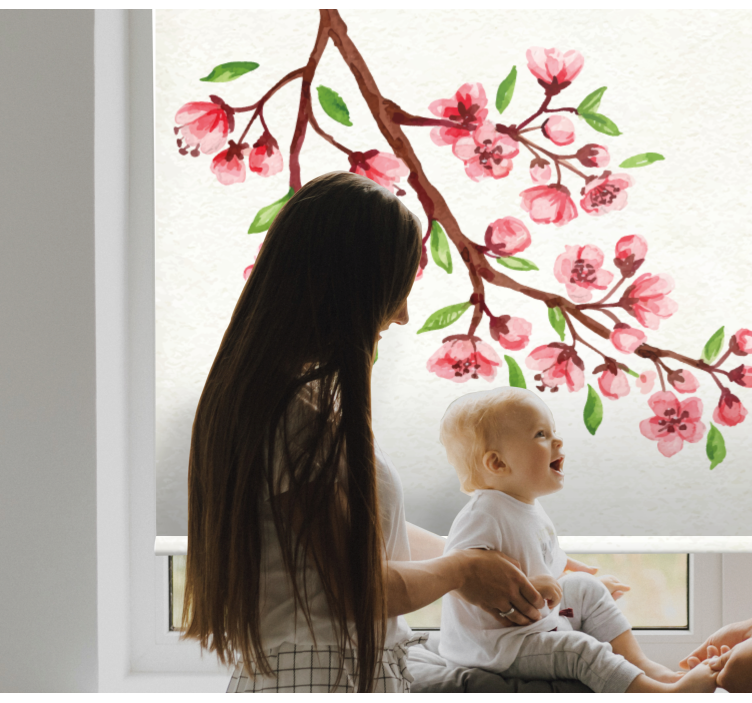 Cherry Blossom Branch blind flowers - TenStickers