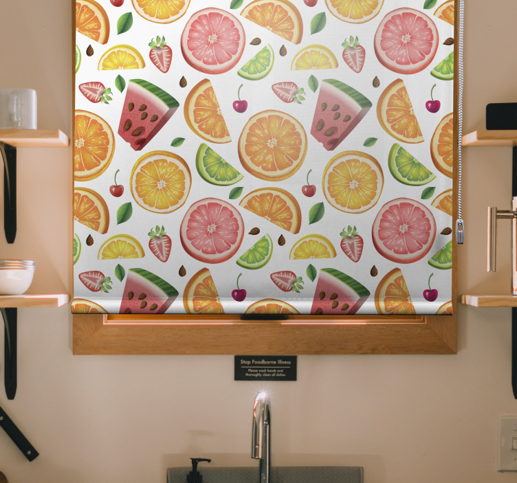 Citrus Watermelon Pattern blind fruit - TenStickers
