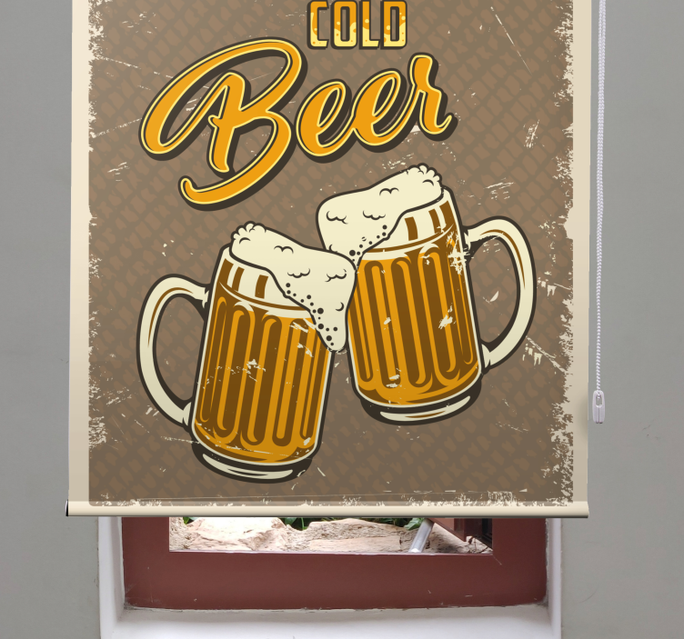 COLD BEER MUGS sports blind - TenStickers