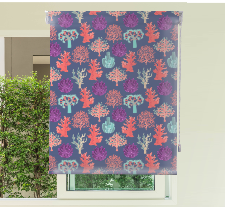 Colorful Coral Patterns blind flowers - TenStickers