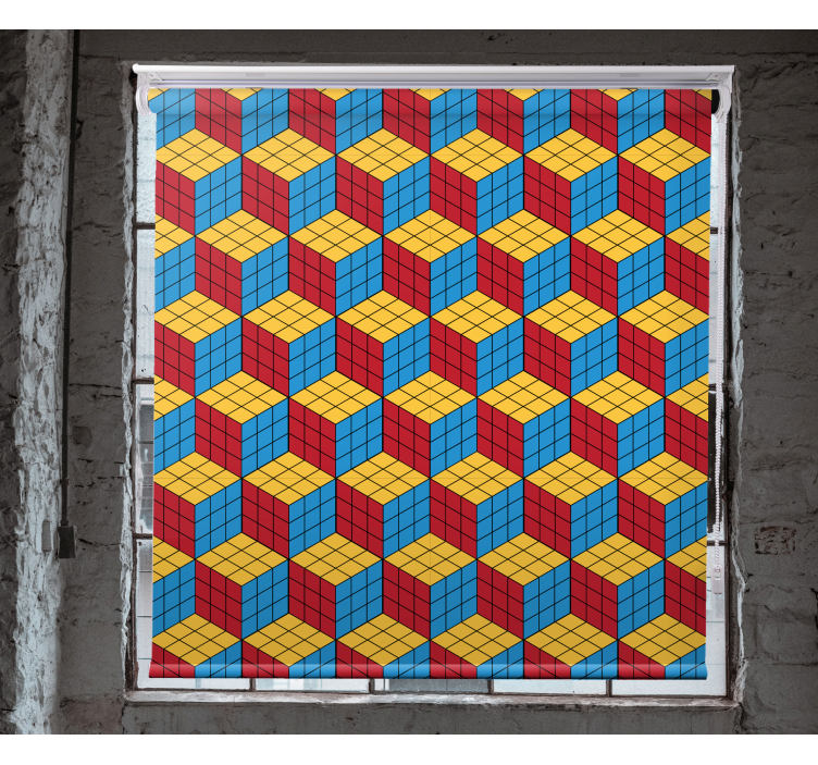 Colorful Cube Pattern blind geek - TenStickers