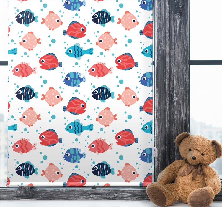 Colorful Fish Pattern animal blind - TenStickers