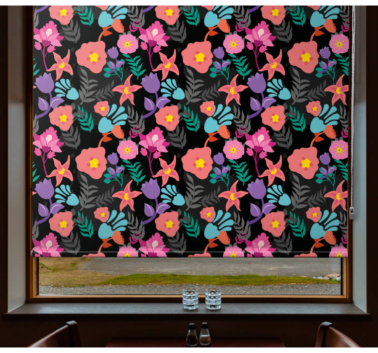 Colorful Floral Pattern blind flowers - TenStickers