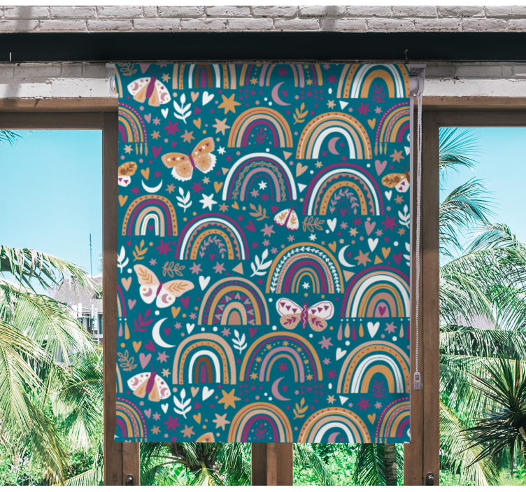 Colorful Rainbows and Butterflies blind kids - TenStickers