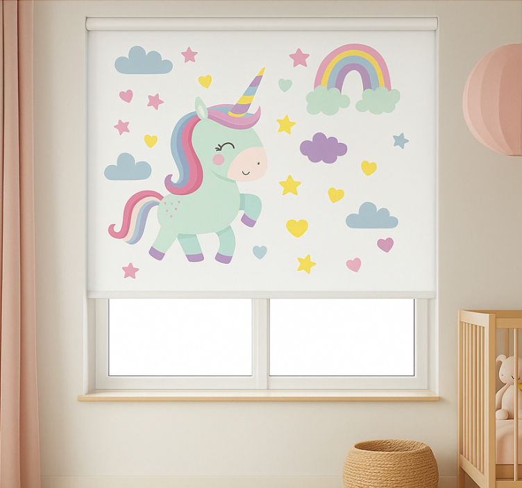Colorful unicorn design blind kids - TenStickers