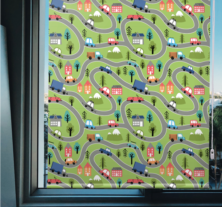 Colorful vehicle roads blind kids - TenStickers