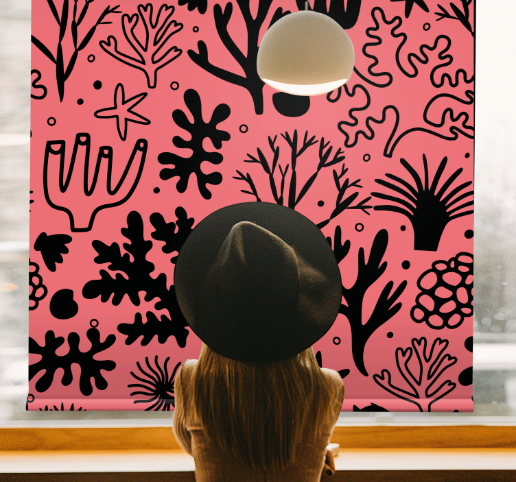 Coral Reef Pattern blind flowers - TenStickers