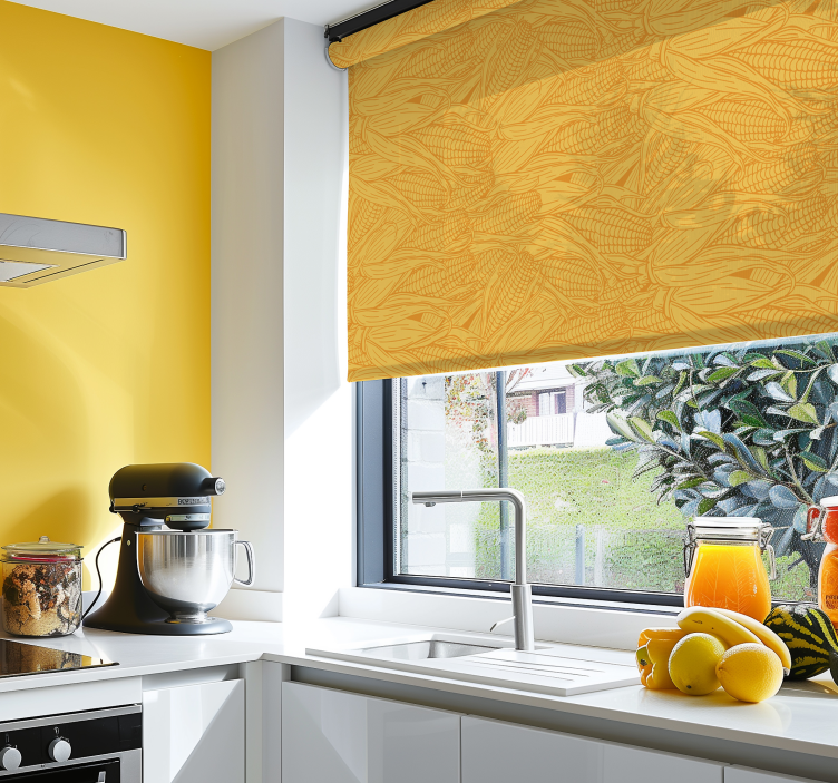 Corn shades pattern yellow blind - TenStickers