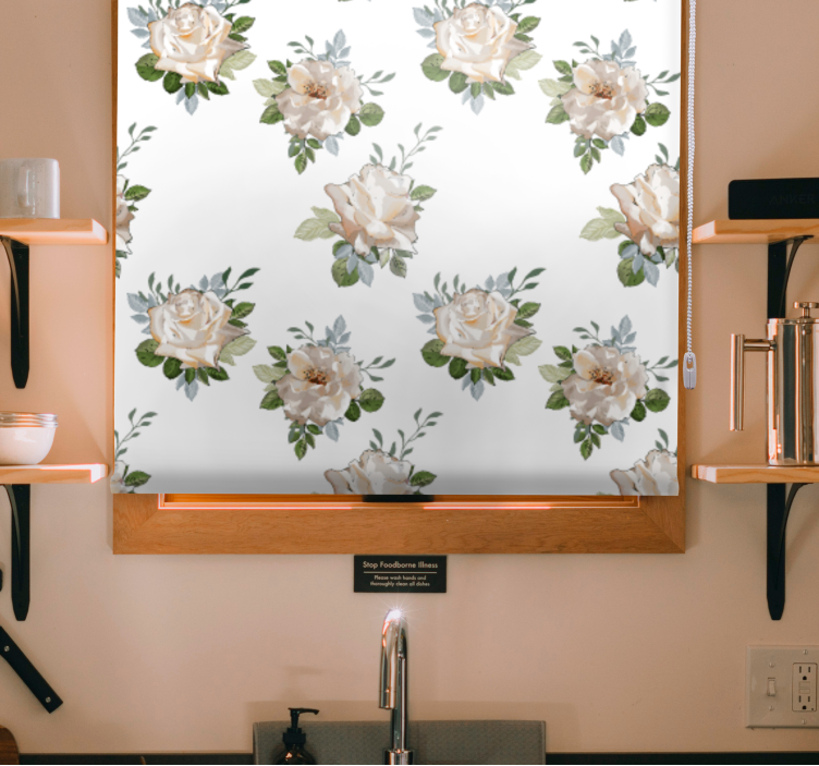 Cosmopolitan-style design floral blind - TenStickers