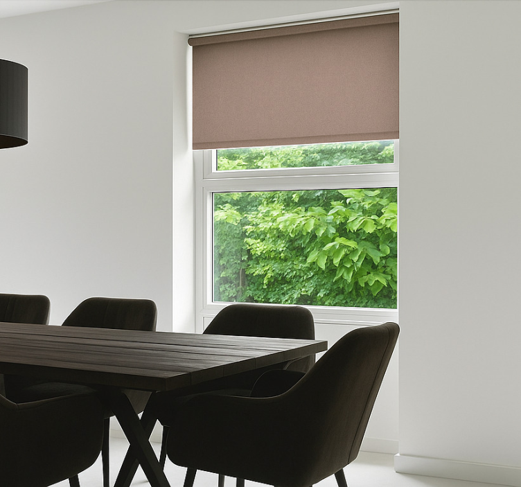 Crimson beige monocolour  dining room blind - TenStickers
