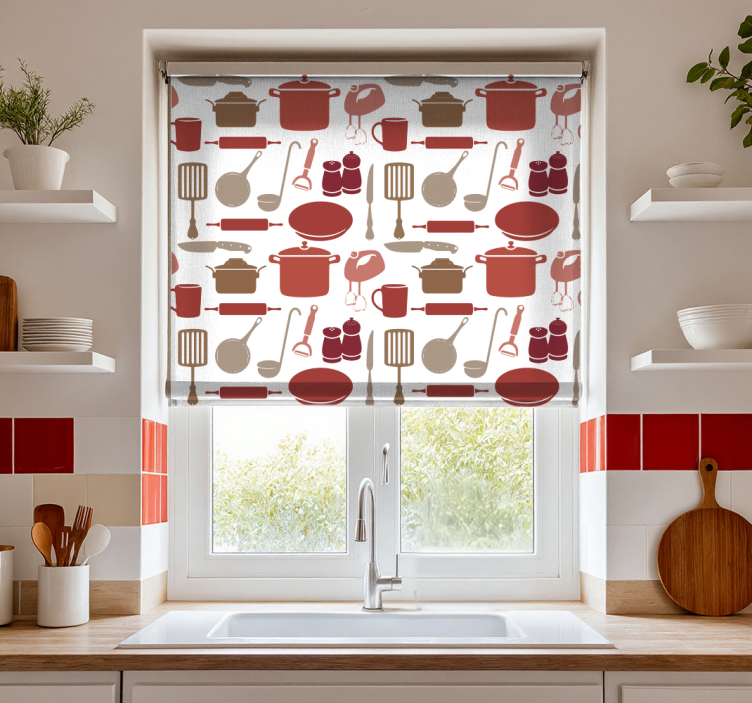 Culinary utensils blinds in a kitchen - TenStickers